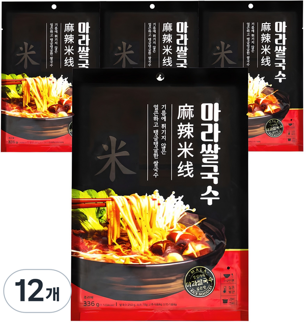 식다락 마라 쌀국수 2인분, 336g, 12개