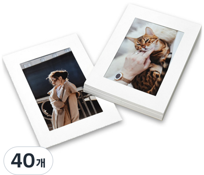 모노라이크 슬림앤 라이트 페이퍼 프레임, 화이트, 40개