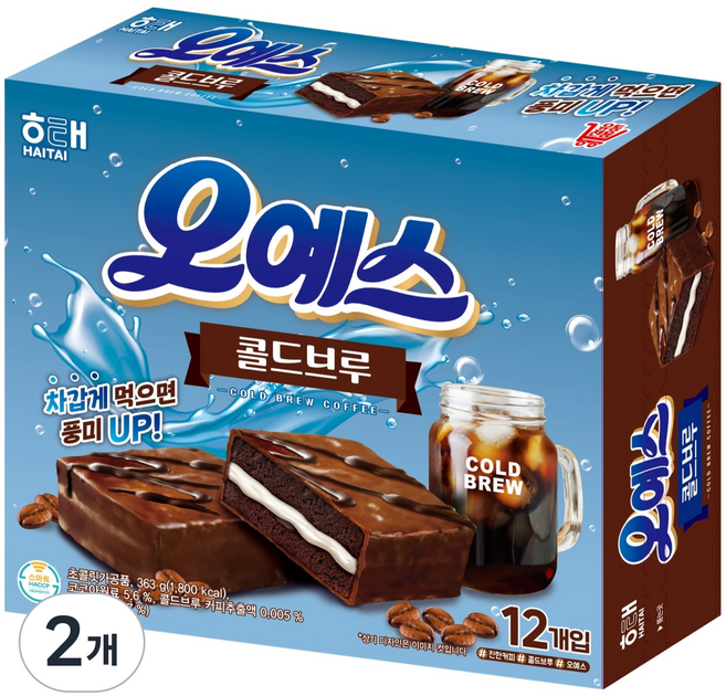 해태제과 오예스 콜드브루, 363g, 2개