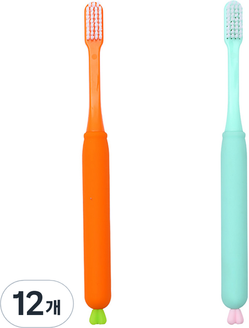 알럽홈 실리콘 파스텔 컬러 칫솔 랜덤 발송, 1개입, 12개
