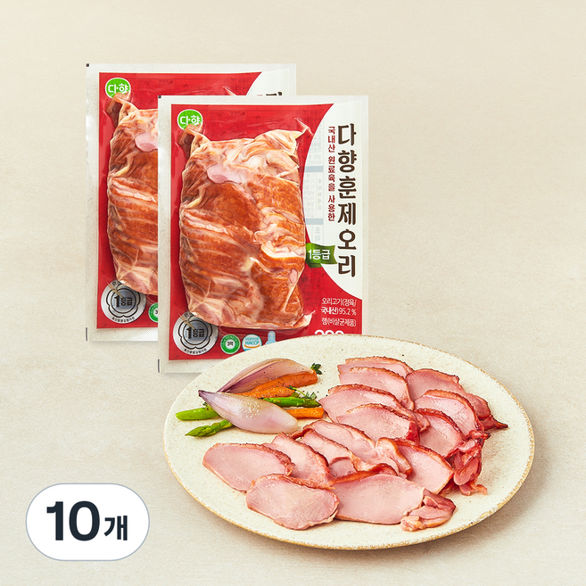 다향 1등급 훈제오리, 300g, 10개