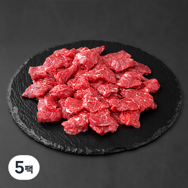 곰곰 1등급 한우 목심 국거리용 (냉장), 300g, 5팩