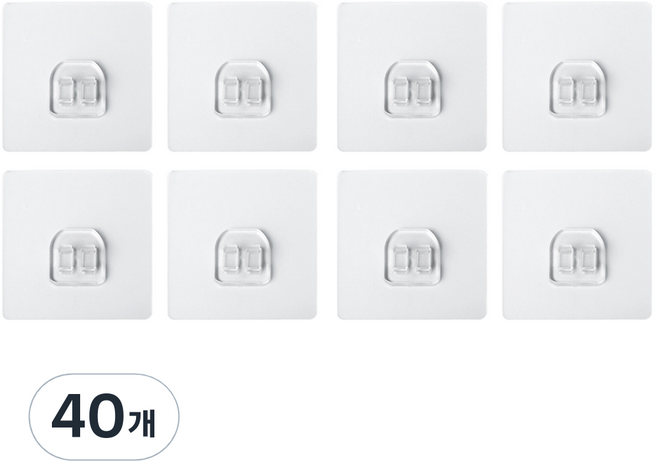 스파이더락 스마트 접착패드 S, 투명, 40개