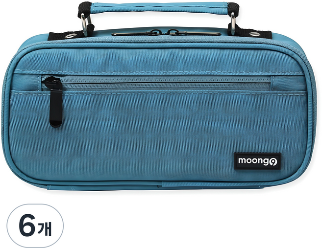 뭉구 손잡이 펜파우치, 블루, 6개