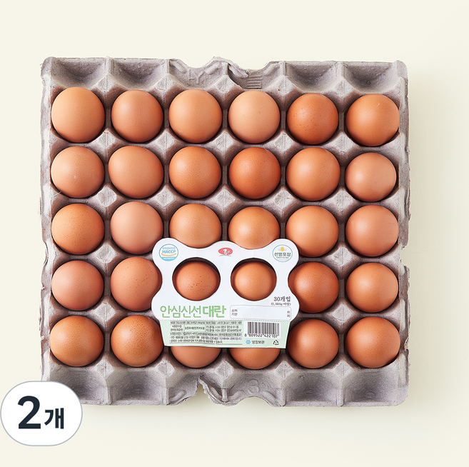 농업회사법인(주)이도팜 안심 신선대란 1.56kg, 2개, 30구