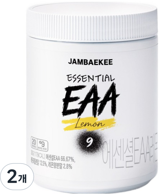 잠백이 에센셜 EAA 아미노산 레몬맛, 300g, 2개