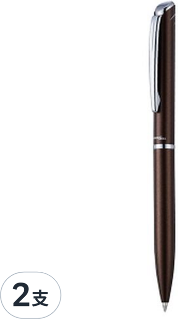 Pentel 飛龍文具 ENERGEL ES 極速金屬鋼珠筆 0.5mm BLP2005, 咖啡桿, 2支