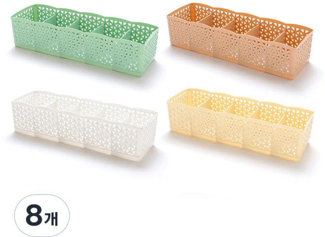 마켓감성 5칸 다용도 정리함, 랜덤 발송, 8개