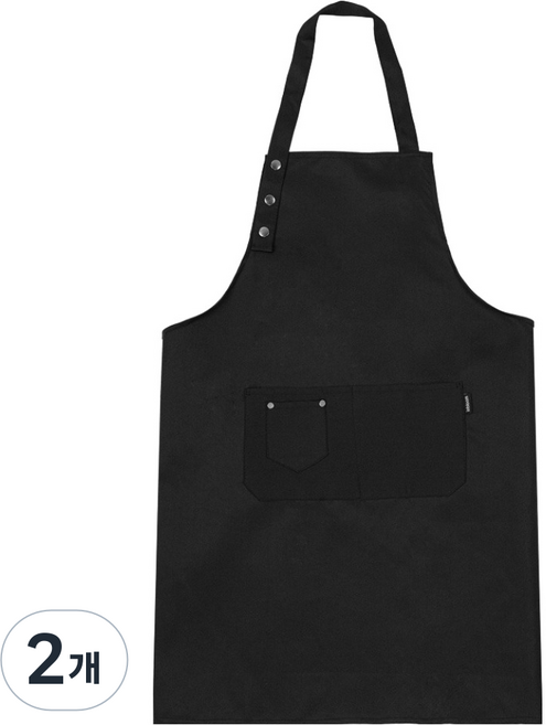 inbloom 防水背帶長度可調式圍裙, 黑色, 2個
