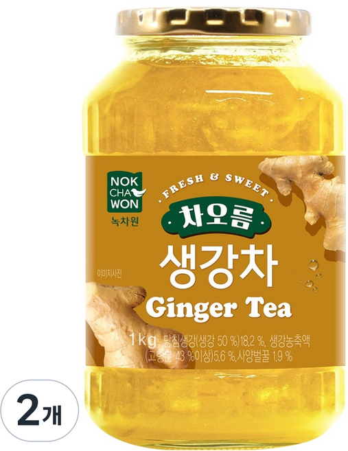 녹차원 차오름 생강차, 1kg, 2개, 1개입