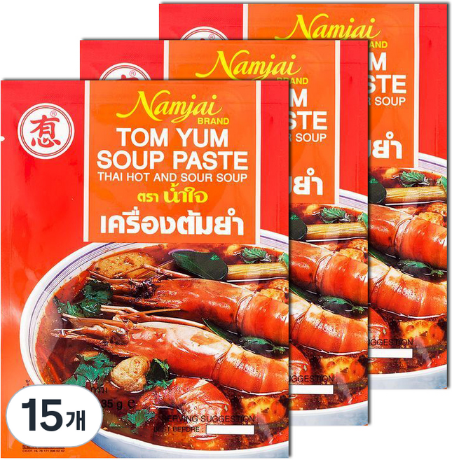 NAMJAI 泰式冬陰功酸辣湯醬, 15個, 35g