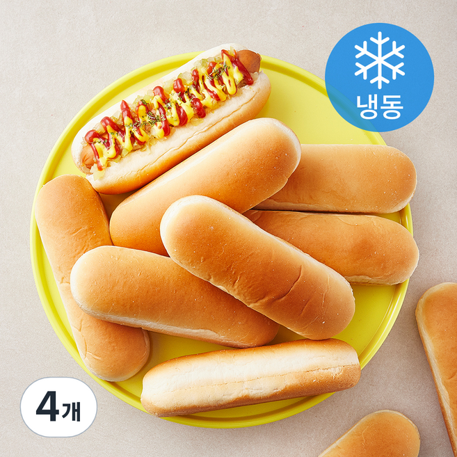 핫도그빵 (냉동), 55g, 10개입, 4개