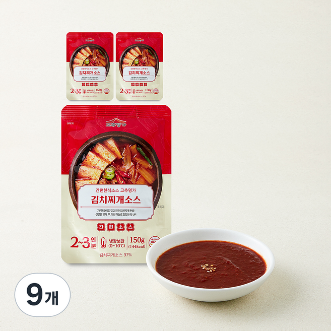 고추명가 김치찌개 소스, 150g, 9개