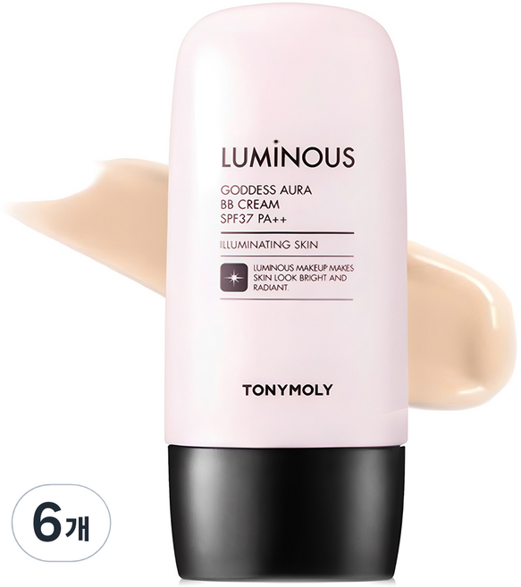토니모리 루미너스 여신광채 BB크림 SPF37 PA++, 1호화사한베이지, 45g, 6개