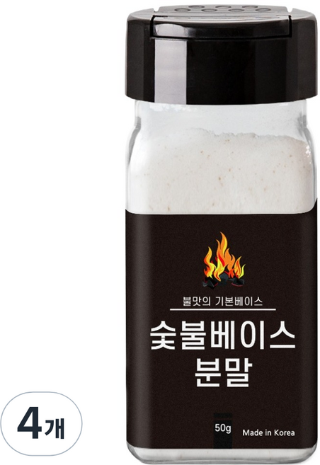 바른미각 숯불 베이스 분말, 50g, 4개