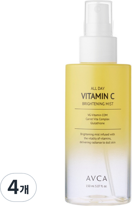 아브카 올데이 비타민C 브라이트닝 미스트, 4개, 150ml