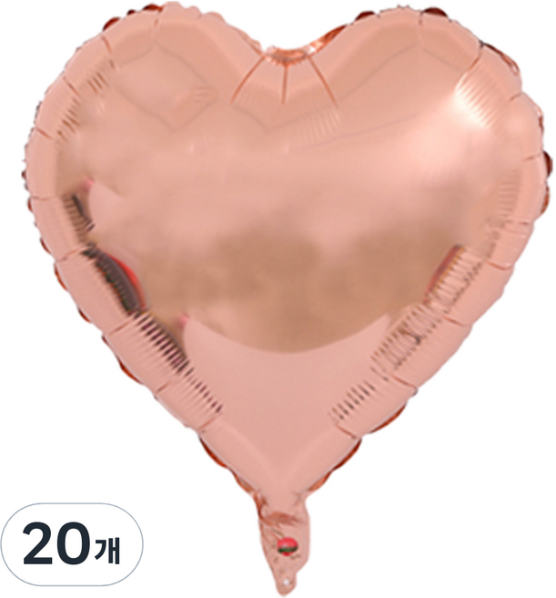 코히모 하트 은박 파티 풍선 45cm 5W0366, 20개, 샴페인