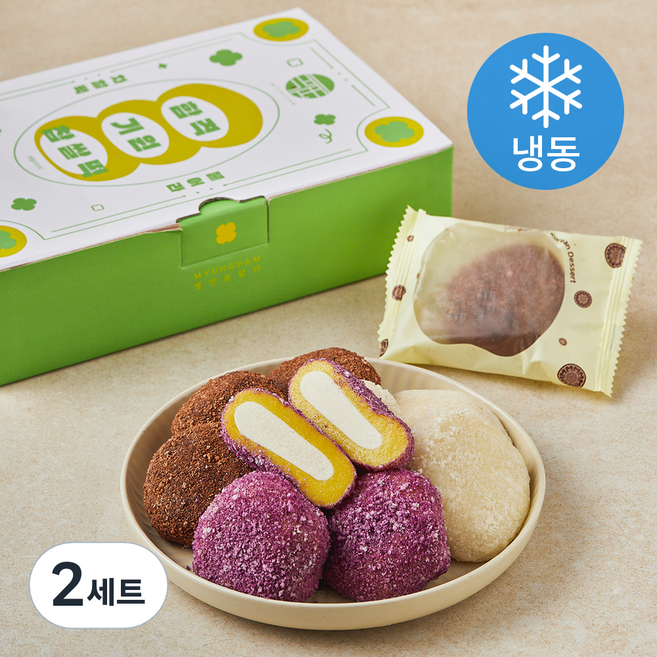 명담 찹쌀떡 3종 세트 (냉동), 40g, 9개입, 2세트