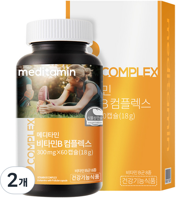 메디타민 비타민B 컴플렉스 18g, 60정, 2개