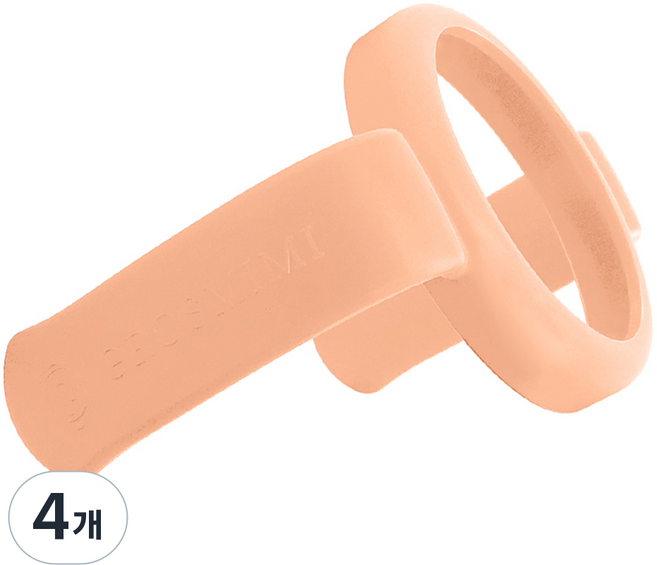 GROSMIMI 嬰幼兒用彩色握把, 玫瑰珊瑚色, 4個