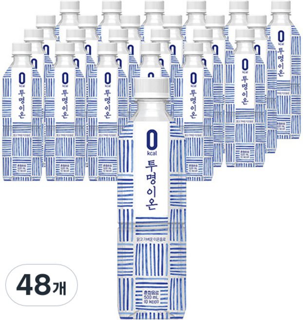 동원 투명 이온 제로, 500ml, 48개
