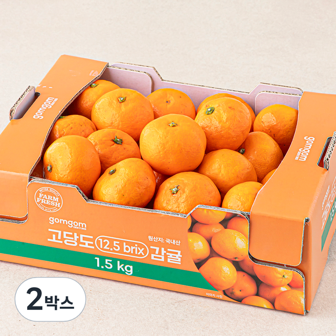 곰곰 고당도 12.5brix 감귤, 1.5kg, 2박스