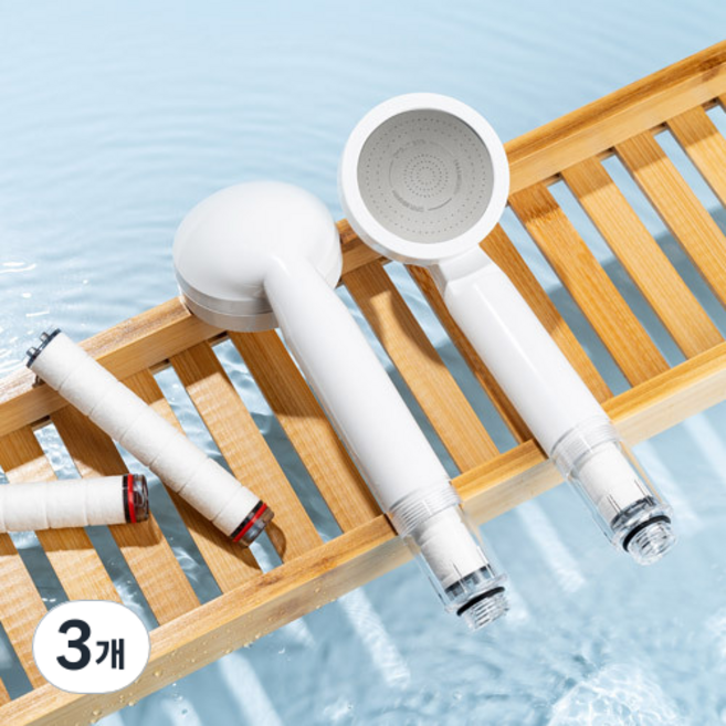 대림바스 디클린 라이트 필터 샤워기, 3개, 화이트
