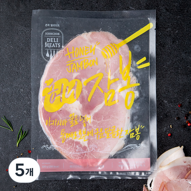 존쿡델리미트 팜프레시 허니 잠봉, 100g, 5개
