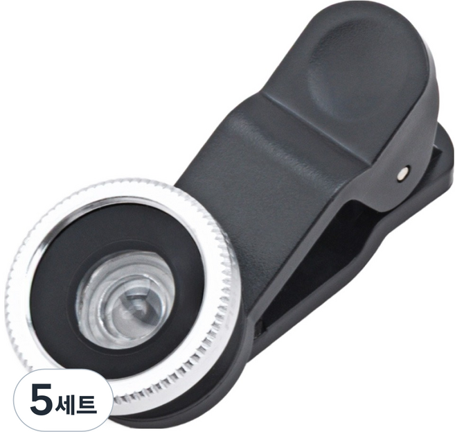 구스페리 3 in 1 광각 볼록 접사 셀카 렌즈 세트, 실버, 5세트