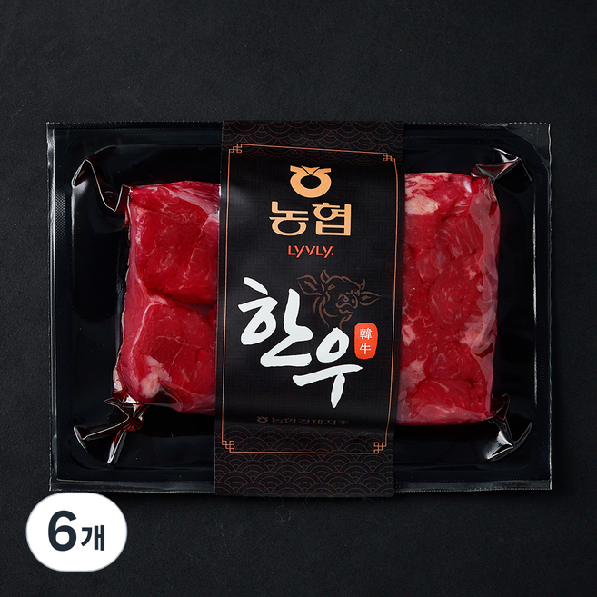 농협 한우 양지 절단 1등급 국거리용 (냉장), 300g, 6개