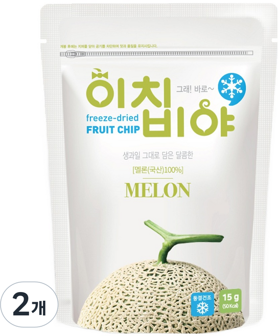 이치비야 동결건조 과일칩 멜론, 15g, 2개