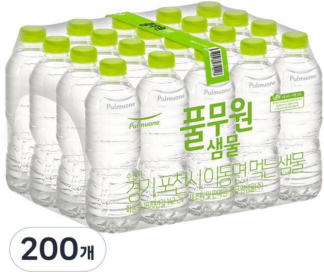 풀무원샘물 무라벨 생수, 500ml, 200개