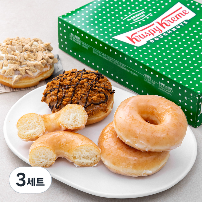 크리스피크림도넛 어소티드 6개입 그린에디션, 361g, 1개입, 3세트