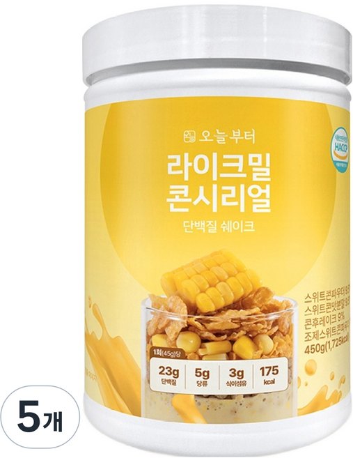 Fromtoday LIKEMIL 高蛋白奶昔 玉米片口味, 5個, 450g