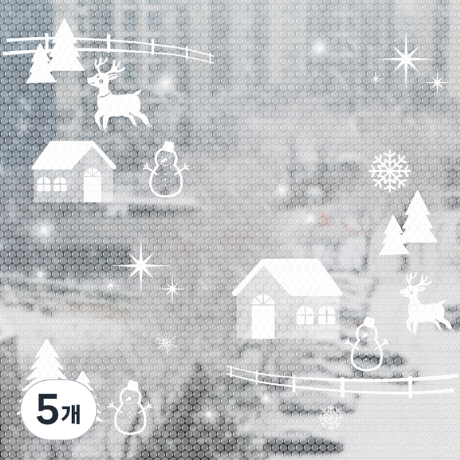 코멧 국내생산 프린트 되어있는 감성 단열뽁뽁이, 5개