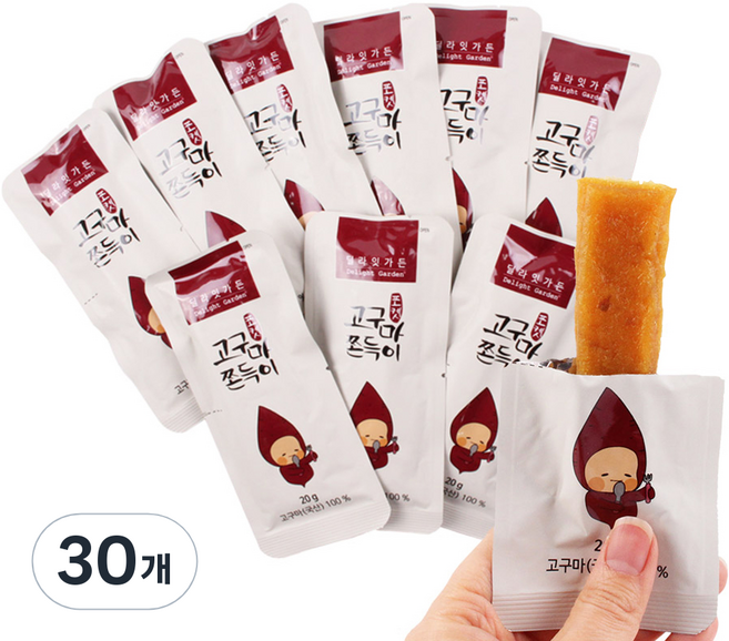 딜라잇가든 순수 고구마 쫀득이 오리지널, 20g, 30개