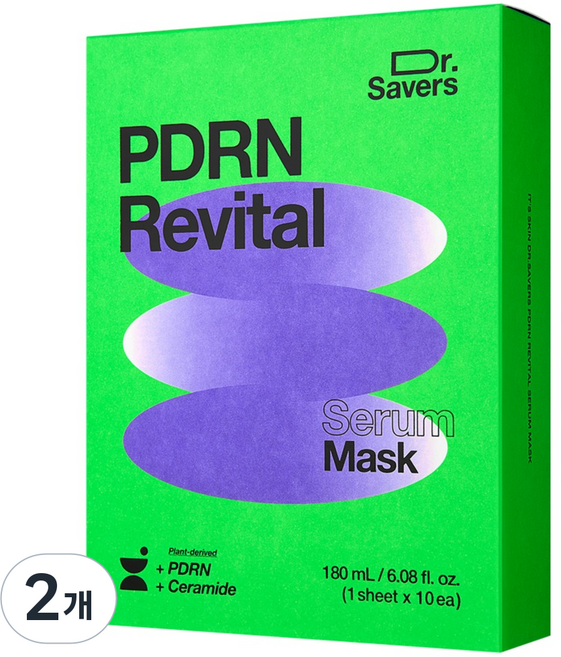 잇츠스킨 닥터세이버스 피디알엔 리바이탈 세럼 마스크, 2개, 10개입