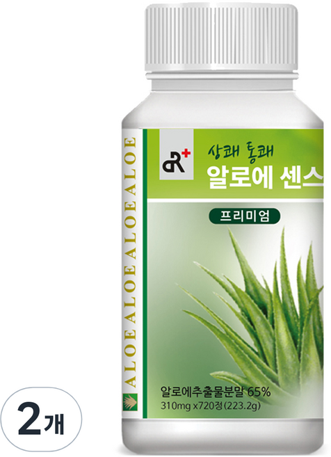두리농산 상쾌통쾌 알로에 센스정 프리미엄 720정, 223.2g, 2개