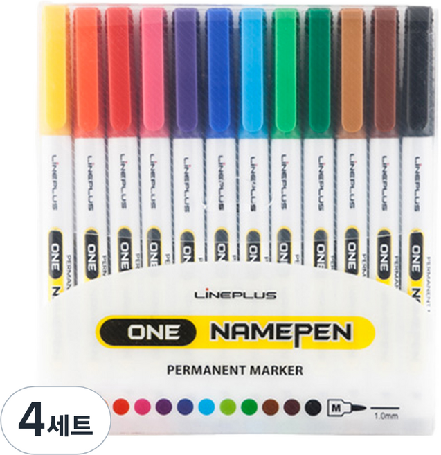 라인플러스 원 네임펜 세트, 혼합색상, 48개