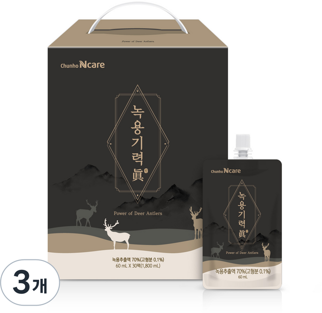 천호엔케어 녹용기력진 30p, 1.8L, 3개