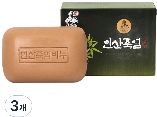 인산죽염 비누, 100g, 3개입