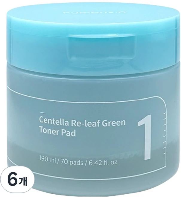 넘버즈인 1번 시카 갈아만든 초록패드 190ml, 70매입, 6개 - 쿠팡