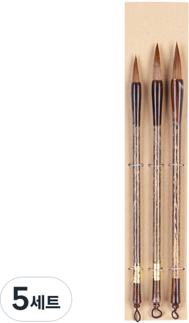 아트시크릿 마모산양모 동양화 브러쉬 3종 세트 BPM-06, 대, 중, 소, 5세트