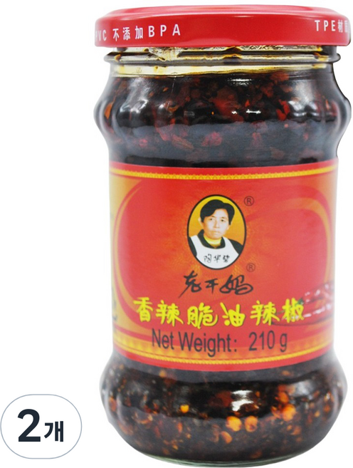 라오깐마 향라취 유라죠우 라조장, 210g, 2개