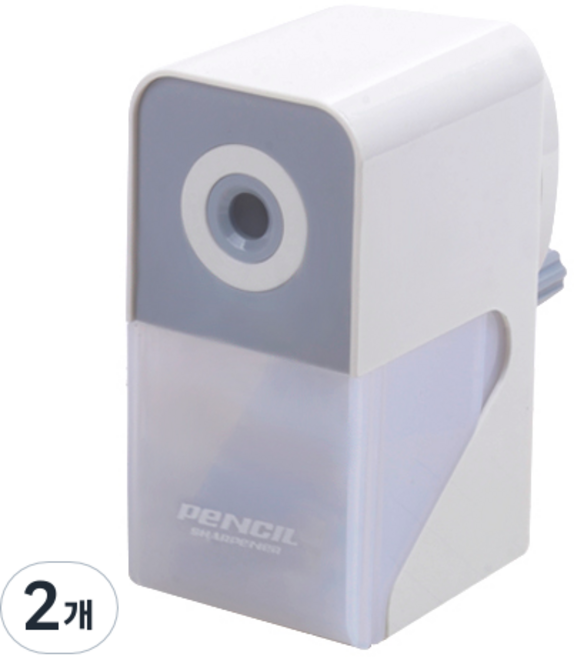 탐사 3단 심조절 연필깎이, 화이트, 2개