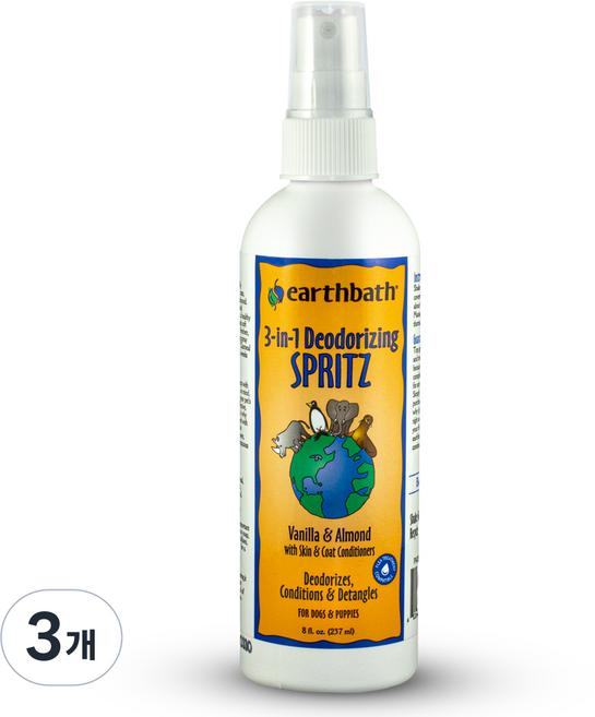 어스배스 스킨 코트 강아지 미스트, 237ml, 1개입, 3개