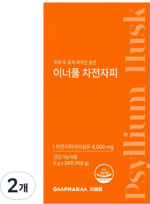 지엠팜 이너풀 차전자피, 168g, 2개