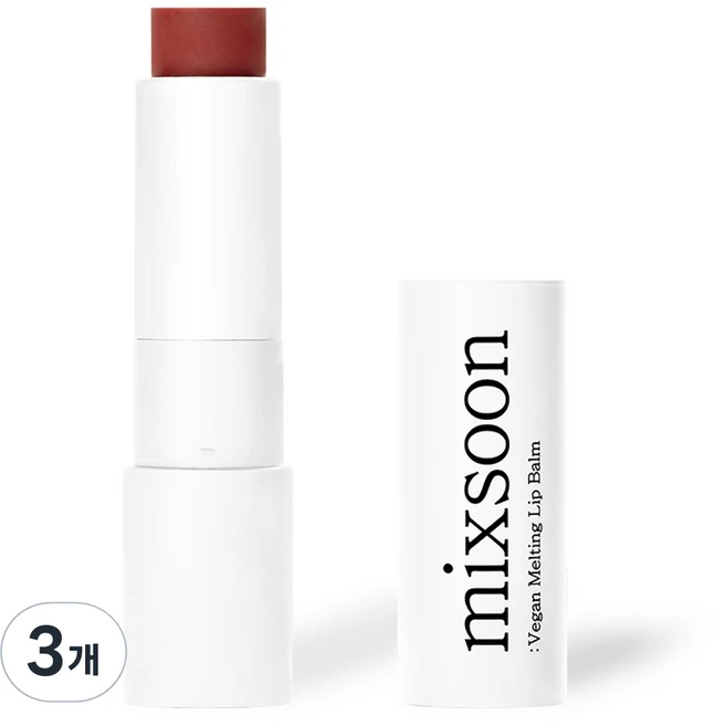 믹순 멜팅 립밤, 02 드라이로즈, 4.1g, 3개 - 쿠팡