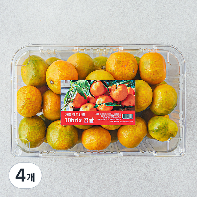 가족 당도선별 10brix 감귤, 1.2kg(꼬마과), 4개