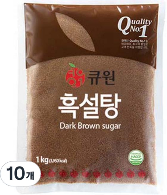 큐원 흑설탕, 1kg, 10개